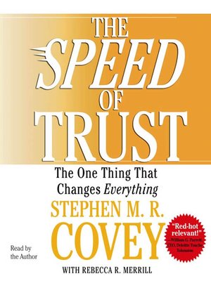 cover image of The SPEED of Trust